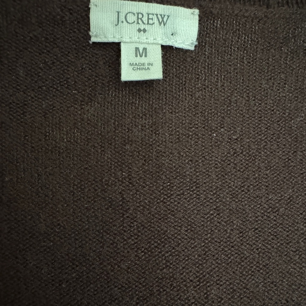 Vintage J.Crew Wool Cashmere Blend Argyle V-Neck Sweater Size M - Picture 7 of 7